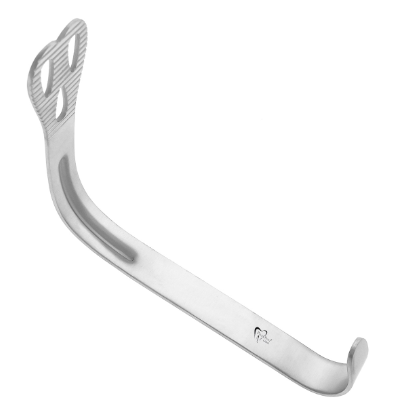 Wieder Cheek & Tongue Retractor, Serrated Blade, 5" (12.7 Cm), Large Blade, 36.0 Mm Wide